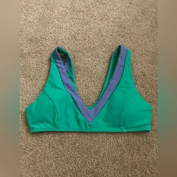 93 Play Street - Madi V Neck Bikini Top - Periwinkle - Picture 2 of 4